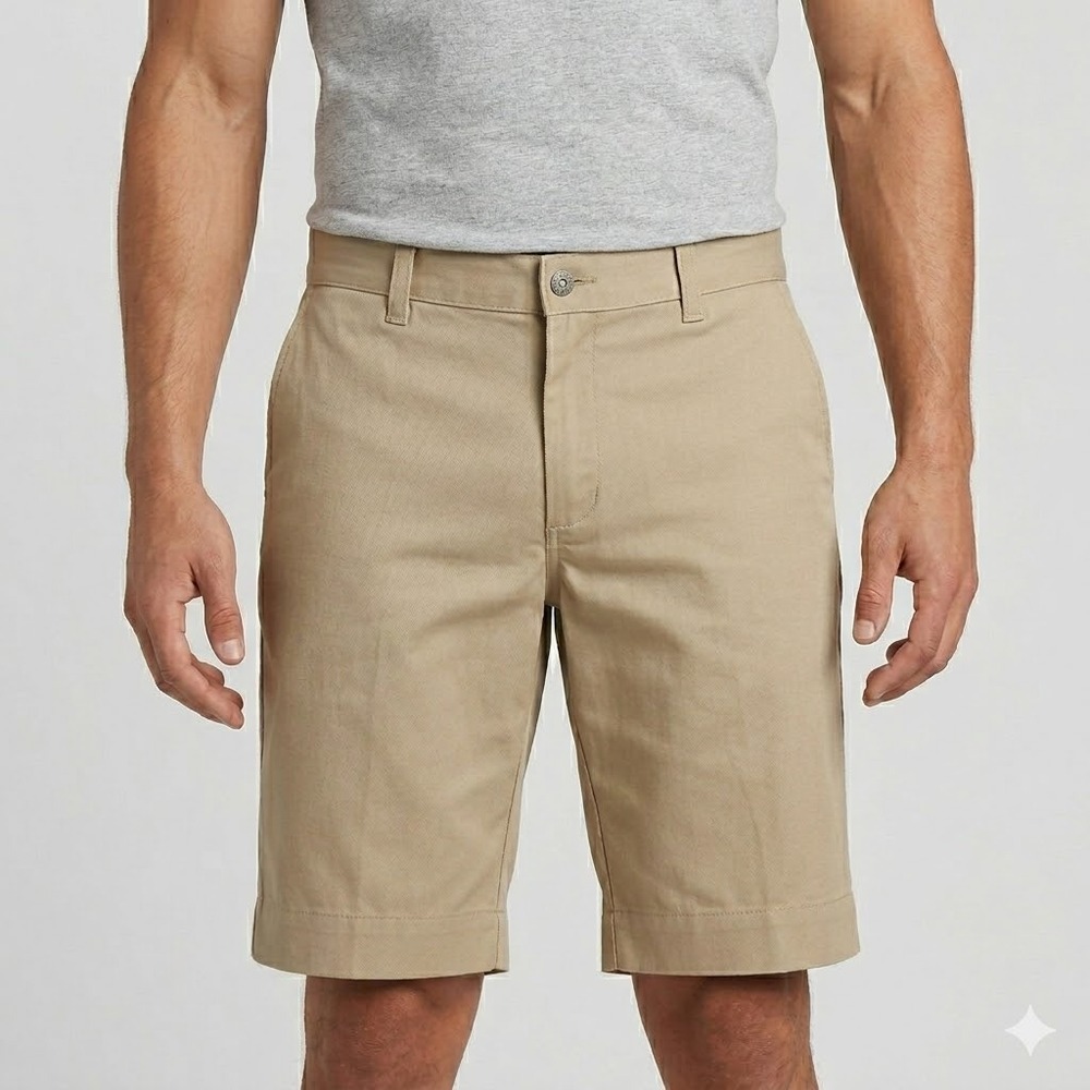 Dickies Mens Flat Front Twill‎ Bermuda Shorts Khaki Size 15
